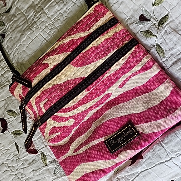 Dooney & Bourke Pink Zebra Stripe Crossbody Bag - Picture 13 of 14